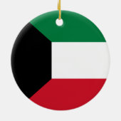 Kuwait-Flaggen-Verzierung Keramik Ornament (Hinten)