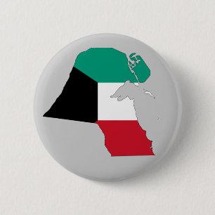 Kuwait-Flaggenkarte Button