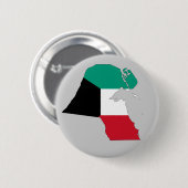 Kuwait-Flaggenkarte Button (Vorne & Hinten)