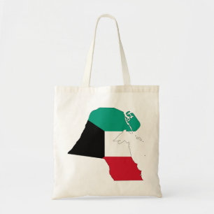Kuwait-Flaggenkarte Tragetasche