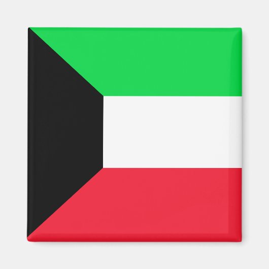Kuwait Hochwertige Flagge Magnet (Vorne)