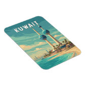 Kuwait Illustration Reise Kunst Vintage Magnet (Rechte Seite)