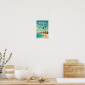 Kuwait Illustration Reise Kunst Vintage Poster (Küche)