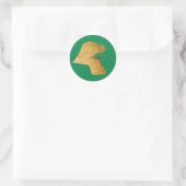 Kuwait-Karten-Aufkleber Runder Aufkleber (Tasche)