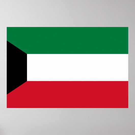 Kuwait, Kenia-Flagge Poster (Vorne)