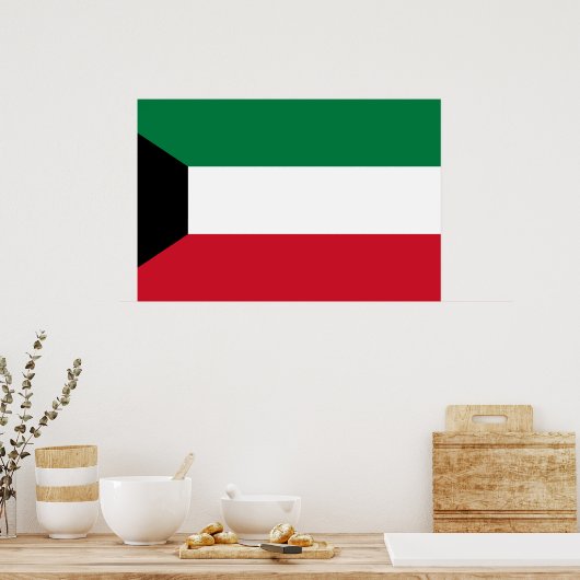 Kuwait, Kenia-Flagge Poster (Küche)