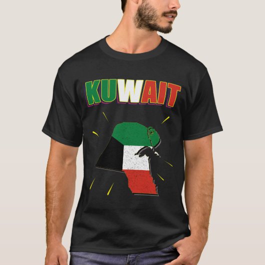 Kuwait,Kuwait-Karte,Flagge von Kuwait,Kuwait-Flagg T-Shirt (Vorderseite)