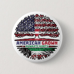 Kuwait Kuwaiti US USA United Staaten Tree Button
