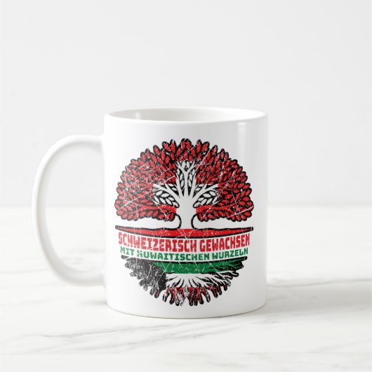 Kuwait Kuwaitisch Schweizer Schweiz Baum Wurzel Kaffeetasse (Links)