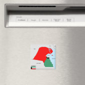 Kuwait-Landkarte Magnet (In Situ (Geschirrspüler))
