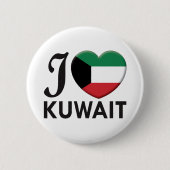 Kuwait-Liebe Button (Vorderseite)