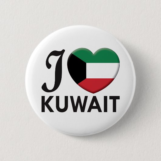 Kuwait-Liebe Button (Vorderseite)