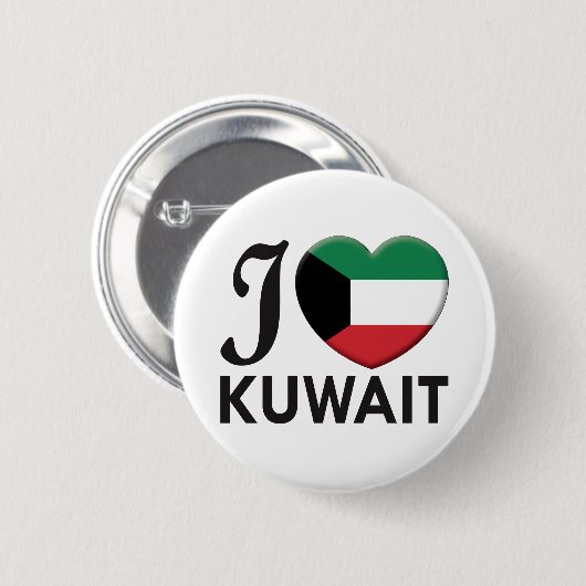 Kuwait-Liebe Button (Vorne & Hinten)