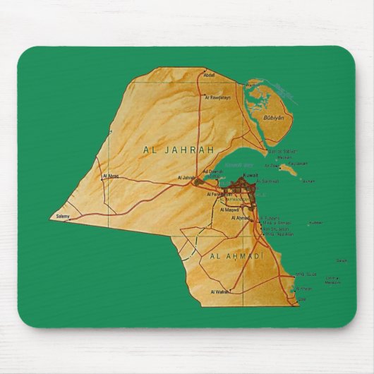 Kuwait Map Mousepad (Vorne)
