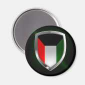 Kuwait Metallic Emblem Magnet (Vorderseite/Rückseite)