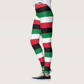 Kuwait National Flag Farben horizontal gestreift Leggings (Links)