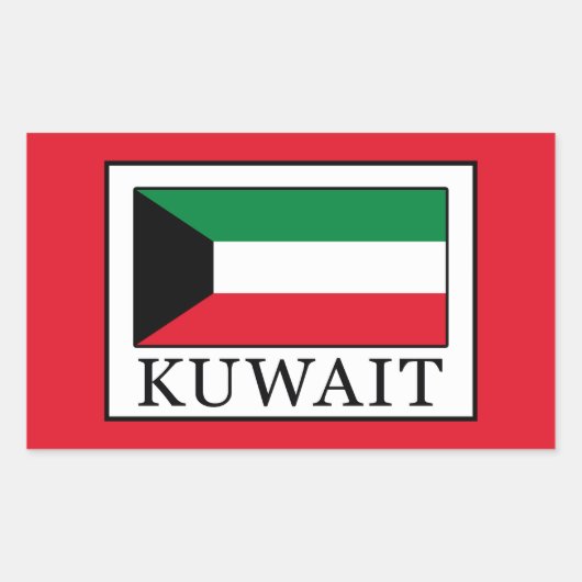 Kuwait Rechteckiger Aufkleber (Vorderseite)