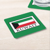 Kuwait Rechteckiger Pappuntersetzer (angewinkelt)