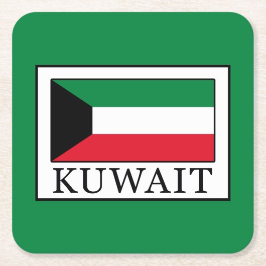 Kuwait Rechteckiger Pappuntersetzer (Vorderseite)