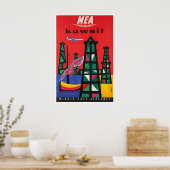 Kuwait Reise Kunst Druck Nahöstlicher Poster (Küche)