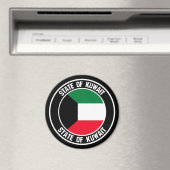 Kuwait Round Emblem Magnet (In Situ (Geschirrspüler))