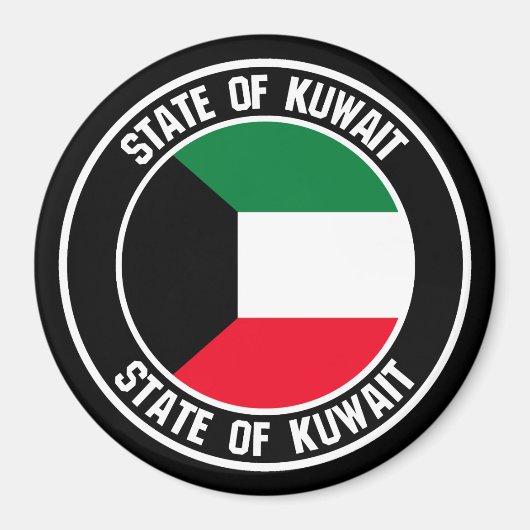 Kuwait Round Emblem Magnet (Vorne)