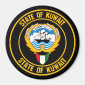 Kuwait Round Emblem Magnet (Vorne)
