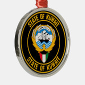 Kuwait Round Emblem Ornament Aus Metall (Rechts)
