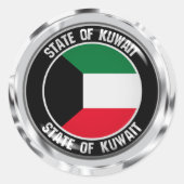 Kuwait Round Emblem Runder Aufkleber (Vorderseite)