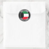 Kuwait Round Emblem Runder Aufkleber (Tasche)