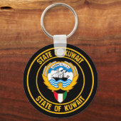 Kuwait Round Emblem Schlüsselanhänger (Vorderseite)
