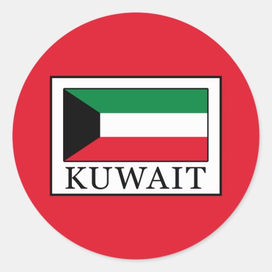 Kuwait Runder Aufkleber (Vorderseite)