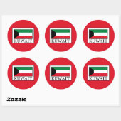 Kuwait Runder Aufkleber (Blatt)