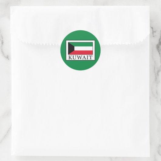 Kuwait Runder Aufkleber (Tasche)