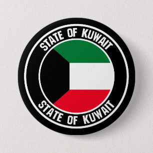 Kuwait-Rundes Emblem Button
