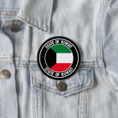 Kuwait-Rundes Emblem Button (Beispiel)