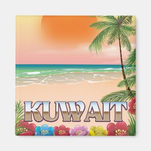 Kuwait-Strand-Reiseplakat Magnet