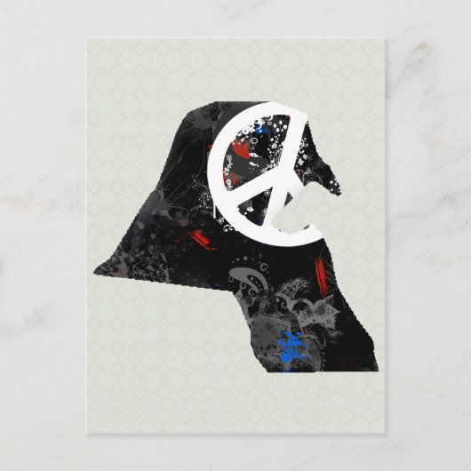 Kuwait Trendy Peace Sign with Kuwaiti map Postkarte (Vorderseite)