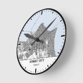 Kuwait Uhr Stadt Linie Kunst (Winkel)