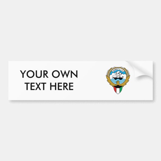 Kuwait-Wappen Autoaufkleber (Vorne)