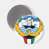 Kuwait-Wappen Magnet (Vorderseite/Rückseite)