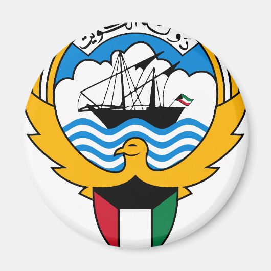 Kuwait-Wappen Magnet (Vorne)