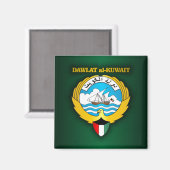 Kuwait-Wappen Magnet (Vorderseite/Rückseite)