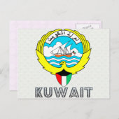Kuwait-Wappen Postkarte (Vorne/Hinten)
