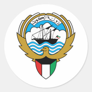 Kuwait-Wappen Runder Aufkleber