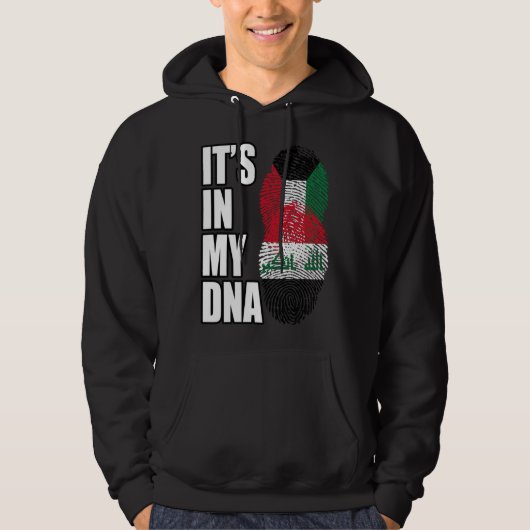 Kuwaiti And Iraqi Mix DNA Heritage Flag Hoodie (Vorderseite)