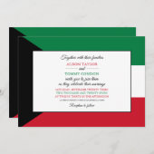 Kuwaitische Flagge, Flagge Kuwaits Hochzeit Einladung (Vorne/Hinten)