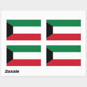 Kuwaitische Flagge, Flagge Kuwaits Rechteckiger Aufkleber (Blatt)