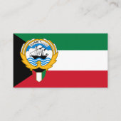 Kuwaitische Flagge und Emblem, Flagge Kuwaits Visitenkarte (Vorderseite)