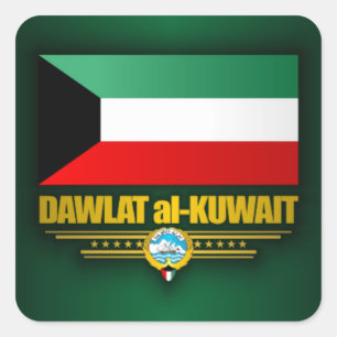 Kuwaitischer Stolz Quadratischer Aufkleber